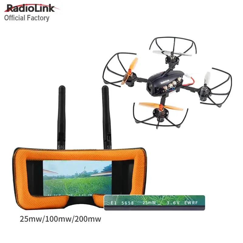 RadioLink F121 paired with optional first-person-view goggles