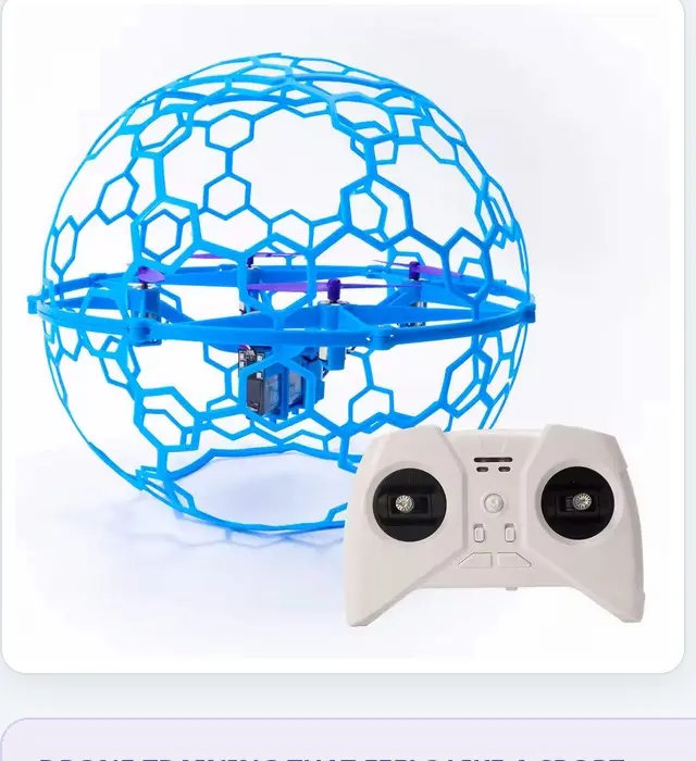 Protected practice drone for school drone soccer